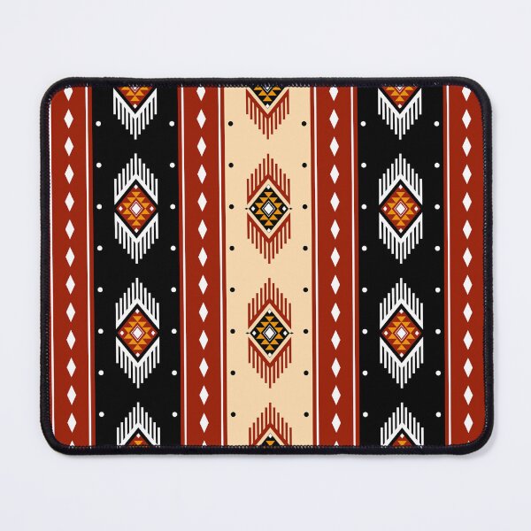 Item preview, Retro Boho Ikat Geometric Pattern Terracotta Red designed and sold by jttrends.