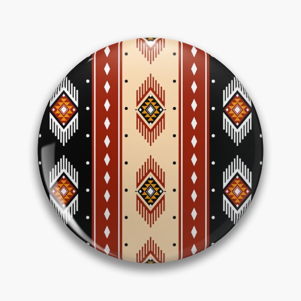 Item preview, Retro Boho Ikat Geometric Pattern Terracotta Red designed and sold by jttrends.
