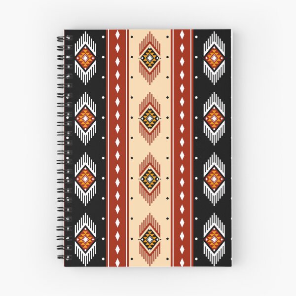 Item preview, Retro Boho Ikat Geometric Pattern Terracotta Red designed and sold by jttrends.