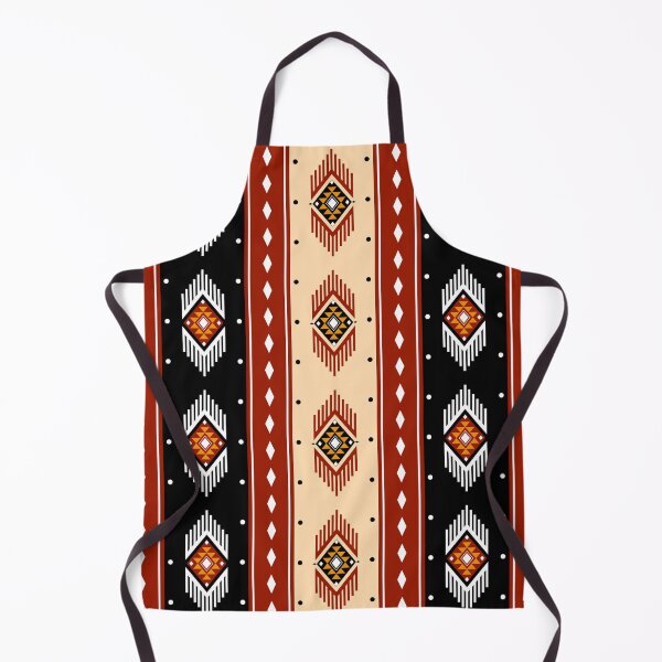 Item preview, Retro Boho Ikat Geometric Pattern Terracotta Red designed and sold by jttrends.