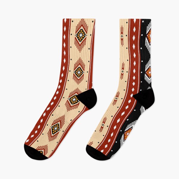 Item preview, Retro Boho Ikat Geometric Pattern Terracotta Red designed and sold by jttrends.