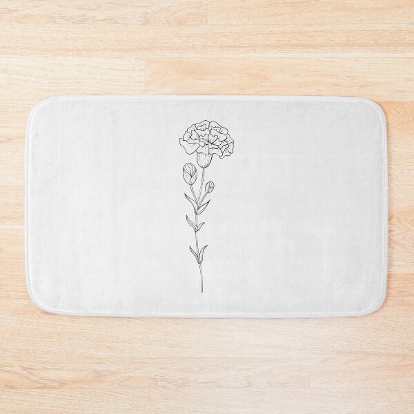 Item preview, Carnation January Birth Flower Pretty Line Drawing designed and sold by winterpumpkin.