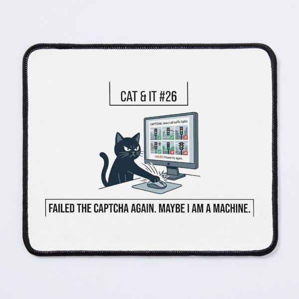 Item preview, Funny Programmer Gift Failed The Captcha Again Maybe I Am A Machine Cat Humor Shirt Developer Gift designed and sold by Dev Mode.