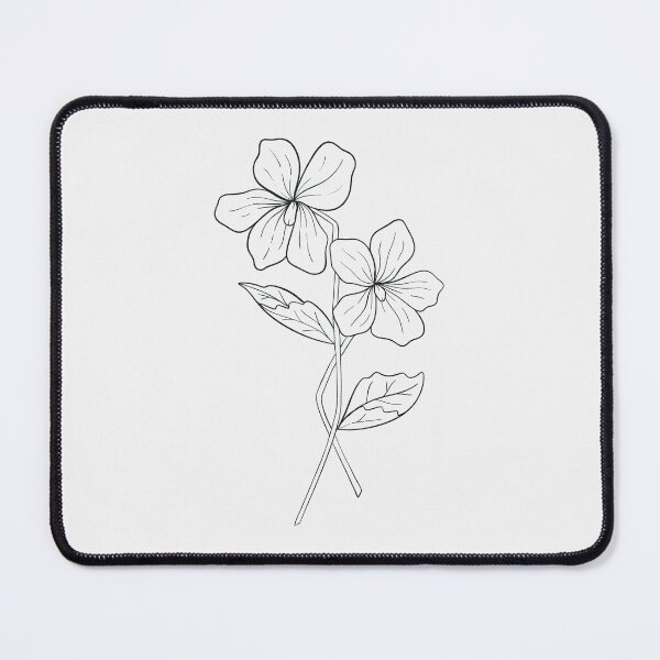 Item preview, Violet February Birth Flower Pretty Line Drawing designed and sold by winterpumpkin.