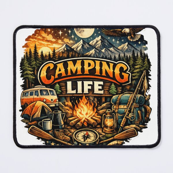 Item preview, Camping Life – Vintage Outdoor Adventure Design designed and sold by MAMPYBASS.