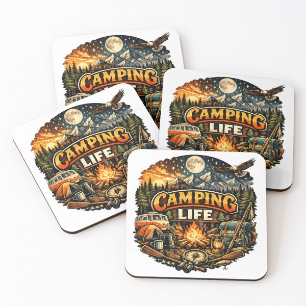 Item preview, Camping Life – Vintage Outdoor Adventure Design designed and sold by MAMPYBASS.