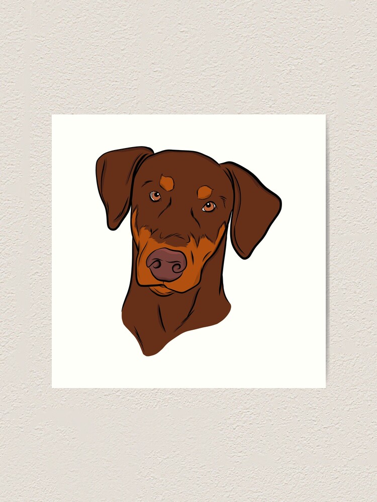 Chocolate and tan doberman sale