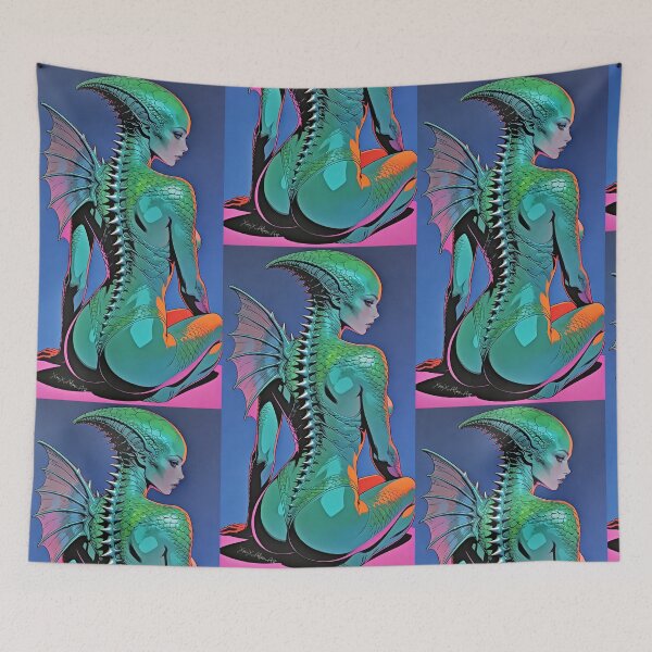 Item preview, Sensual Alien Dragon Queen designed and sold by XenX Alien Art.