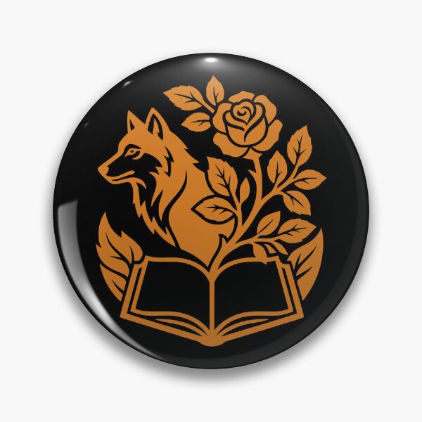 Item preview, Mystic Wolf Rose Book Botanical Gothic Art Orange designed and sold by EimSol.