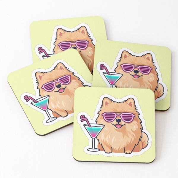 Item preview, Cute Pomeranian with Sunglasses and Martini Cocktail designed and sold by Pawtropolistore.