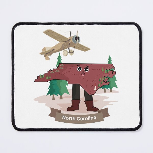 Item preview, North Carolina State Map Vintage Airplane designed and sold by Travel.Art.