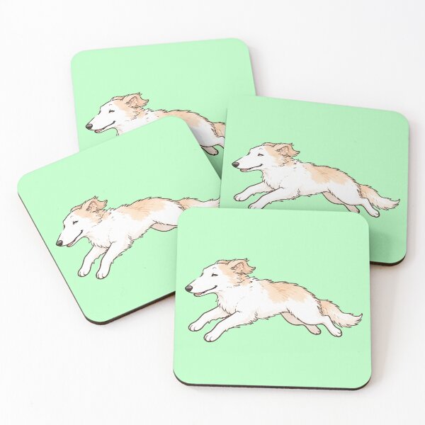 Item preview, Running Borzoi Dog | Elegant Fluffy Sighthound Illustration designed and sold by anee-japan.