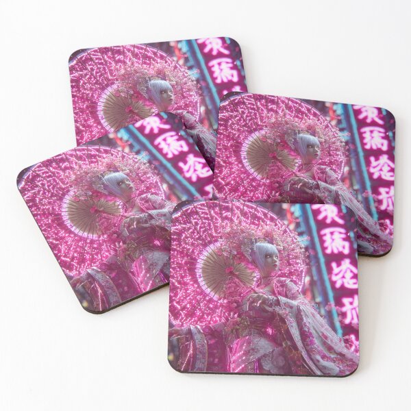 Item preview, Neon Geisha Sakura – Cyberpunk Pink Kimono Neo Tokyo Blossom designed and sold by Neo Tokio.
