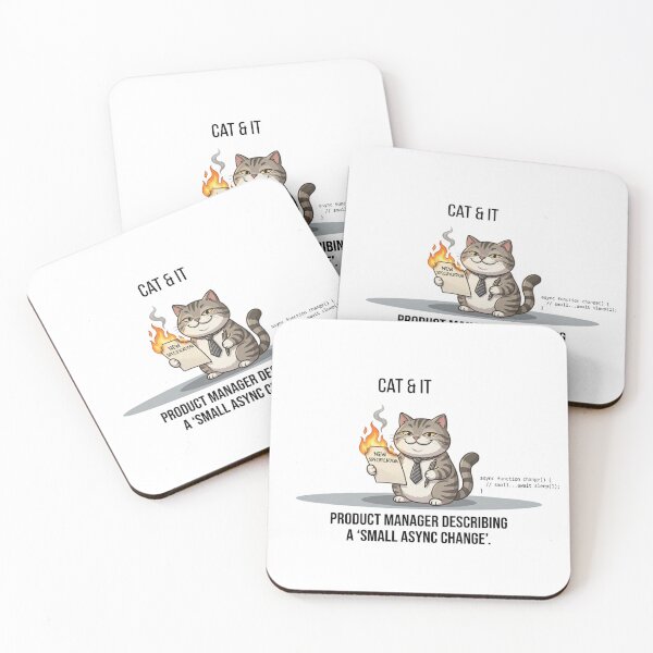 Item preview, Funny Product Manager Gift Small Async Change Cat PM  Developer Humor Shirt Programmer Cat Gift designed and sold by Dev Mode.