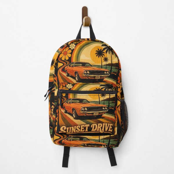 Item preview, Retro Sunset Drive Classic Muscle Car | Vintage 70s Poster designed and sold by Jankes88.