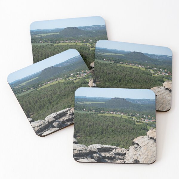 Item preview, Sandstone cliffs, woodland and the Lilienstein mountain designed and sold by Heidemüllerin.