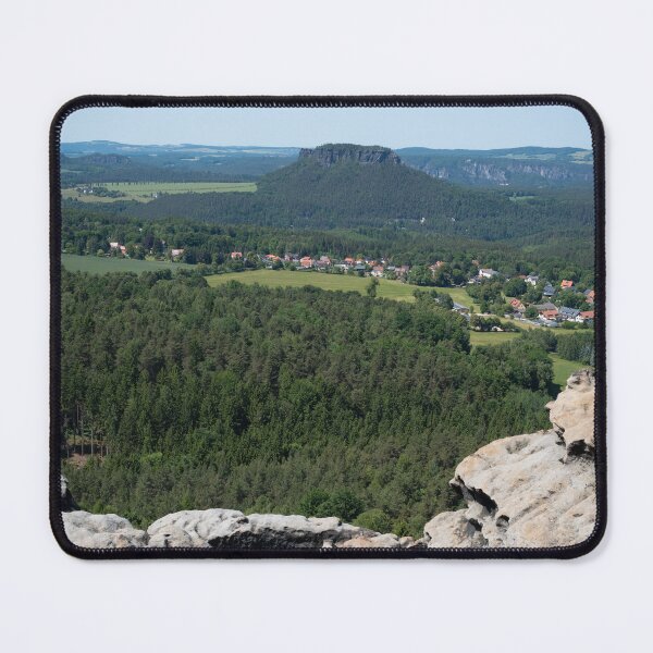 Item preview, Sandstone cliffs, woodland and the Lilienstein mountain designed and sold by Heidemüllerin.