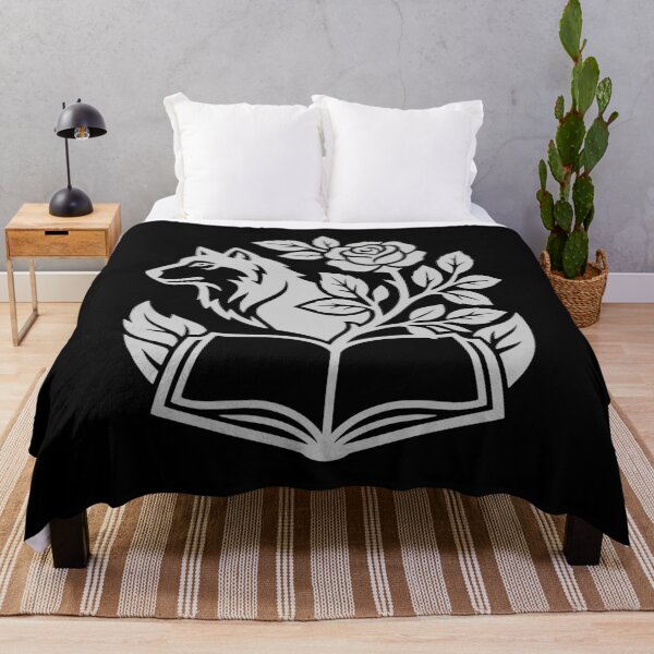 Item preview, Mystic Wolf Rose Book Botanical Gothic Art Silver designed and sold by EimSol.