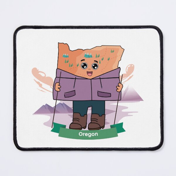 Item preview, Oregon State Map Outdoor Adventure Hiker Gift designed and sold by Travel.Art.