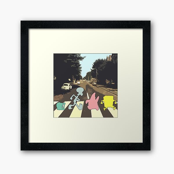 Abbey Road Spongebob Stil Gerahmter Kunstdruck