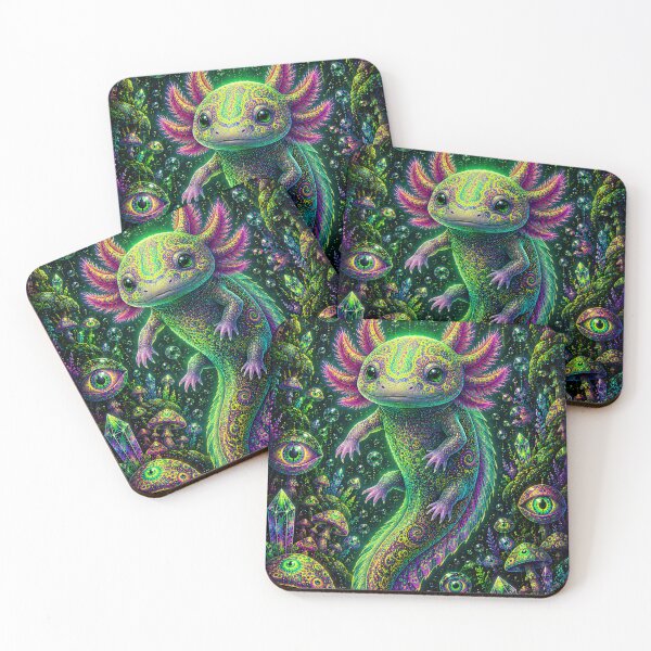 Item preview, Celestial Neon Axolotl designed and sold by ITSimagination.