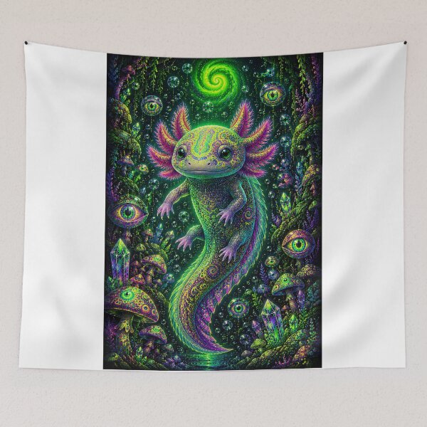 Item preview, Celestial Neon Axolotl designed and sold by ITSimagination.