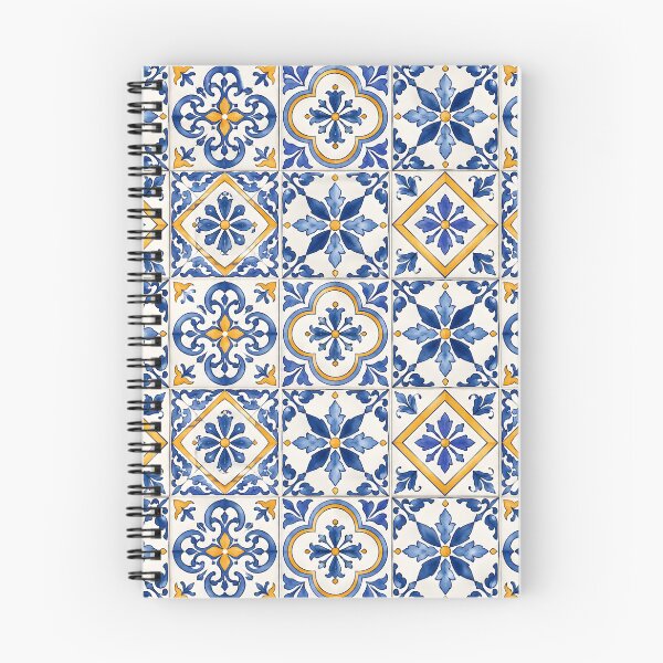 Item preview, Mediterranean Blue & Gold Tile Pattern designed and sold by blankTeeShirt.