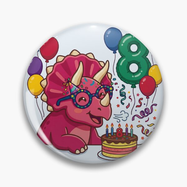 Item preview, Cute Pink Triceratops 8 Birthday Party designed and sold by Tronstell.