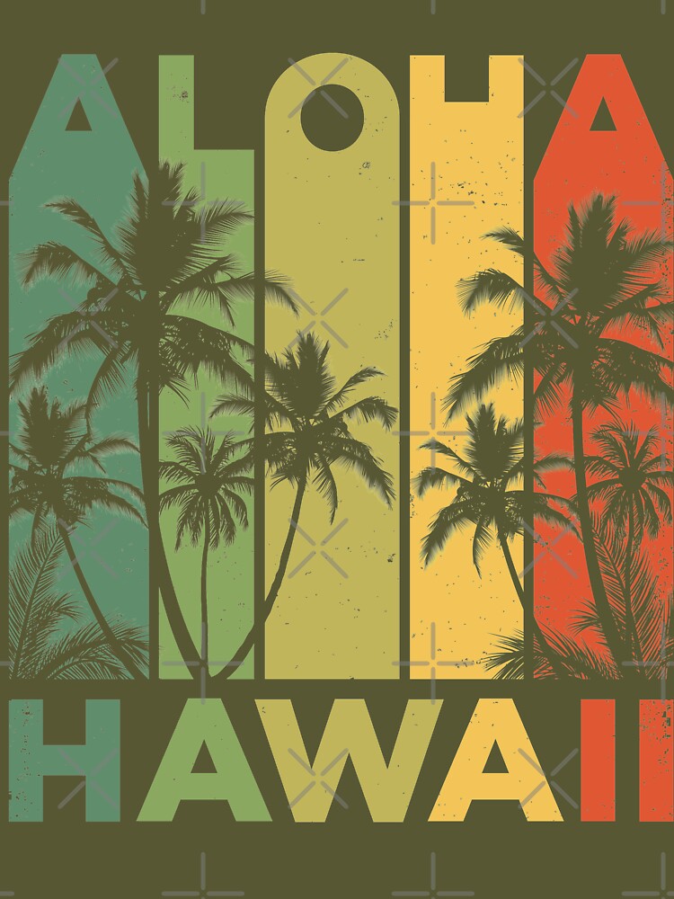 Aloha Hawaii Hawaiian Island T shirt Vintage 1980s Throwback Retro