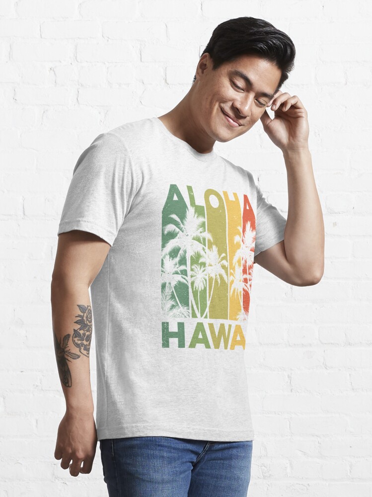 Aloha Hawaii Hawaiian Island T shirt Vintage 1980s Throwback Retro Gifts  Tees Men Women Kids Essential T-Shirt for Sale by LiqueGifts