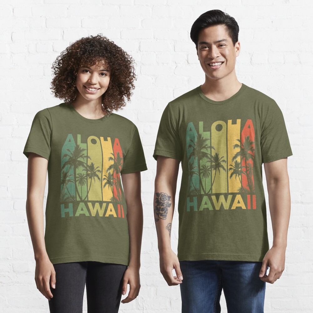 Aloha Hawaii Hawaiian Island T shirt Vintage 1980s Throwback Retro Gifts  Tees Men Women Kids Essential T-Shirt for Sale by LiqueGifts