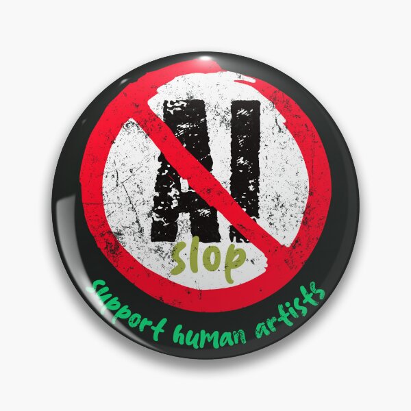Item preview, No AI Art / Anti-AI Symbol - SLOP - Support Human Artsts designed and sold by Frank J. Art.