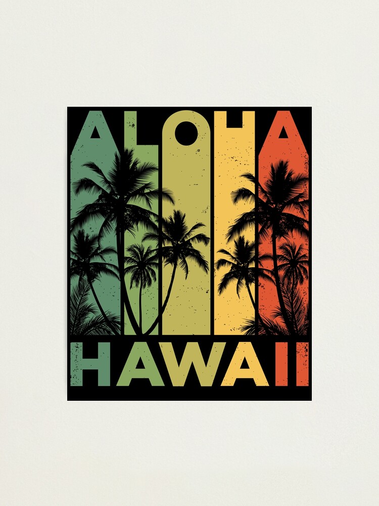Aloha Hawaii Hawaiian Island T Shirt Vintage 1980s Throwback