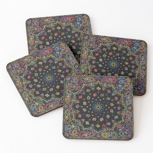 Item preview, Neon Paisley Mandala - Colorful Retro Festival Pattern designed and sold by Divichan.