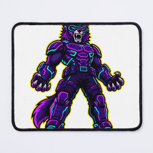 Item preview, Neon Cyberpunk Purple Wolf Warrior Armor designed and sold by Idans.