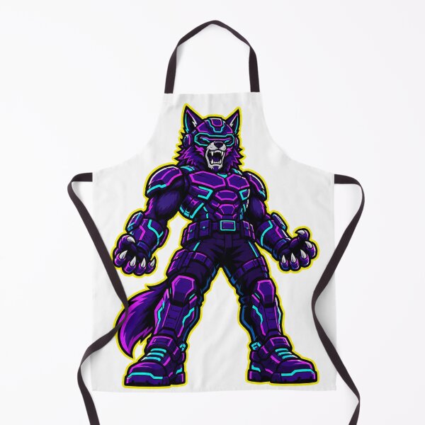 Item preview, Neon Cyberpunk Purple Wolf Warrior Armor designed and sold by Idans.