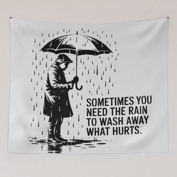 Item preview, Banksy Rain - Sometimes you need the rain to wash away what hurts designed and sold by 123ks.