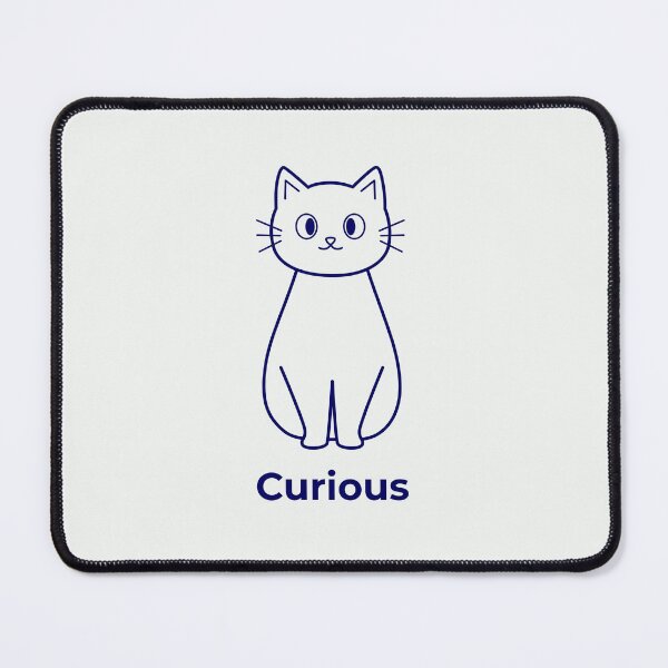 Item preview, Minimalist Curious Cat Line Art Kawaii Kitten Design designed and sold by ShaderShirts.