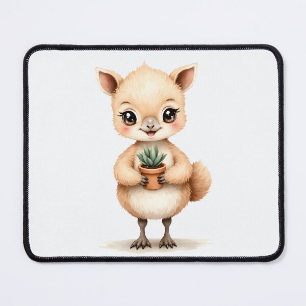 Item preview, Cute Baby Emu Holding a Succulent Plant designed and sold by Passionread.