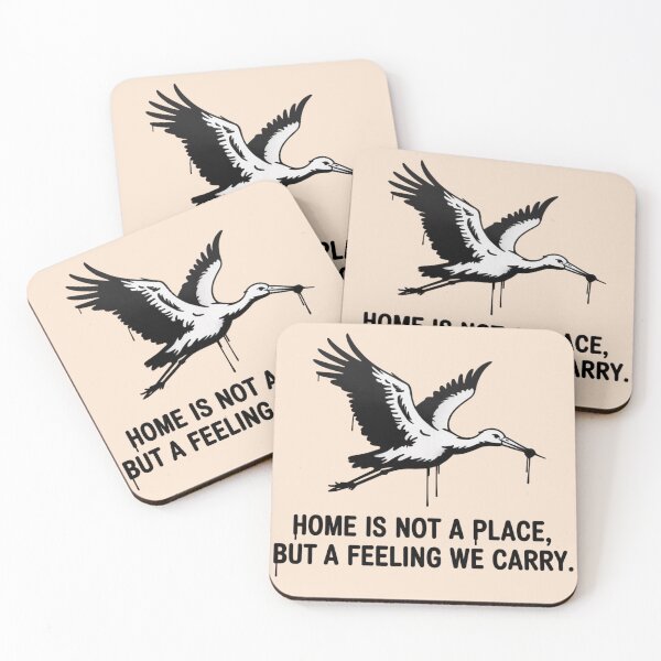 Item preview, Banksy Stork - Home is not a place, but a feeling we carry designed and sold by 123ks.