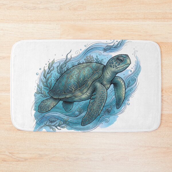 Item preview, Ornate Sea Turtle Ocean Fantasy Sticker designed and sold by HoneyBreezeCo.