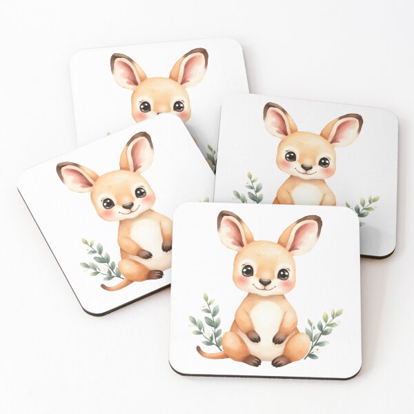 Item preview, Cute Baby Kangaroo With Eucalyptus Branches designed and sold by Passionread.
