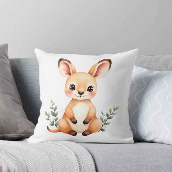 Item preview, Cute Baby Kangaroo With Eucalyptus Branches designed and sold by Passionread.