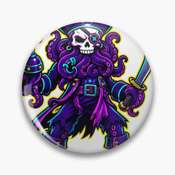 Item preview, Neon Cyberpunk Octopus Skull Pirate Sword designed and sold by Idans.