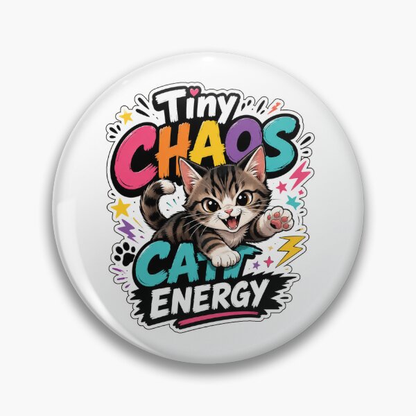 Item preview, Tiny Chaos Cat Energy Funny Meme Design designed and sold by ArtsyExplorer.