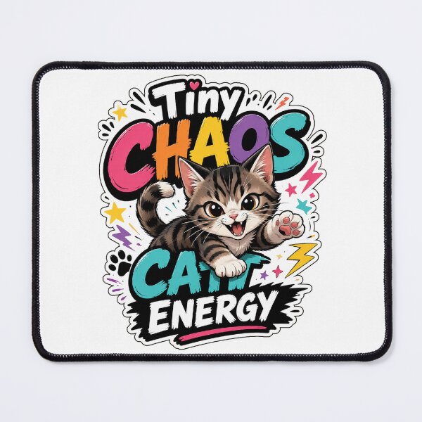 Item preview, Tiny Chaos Cat Energy Funny Meme Design designed and sold by ArtsyExplorer.
