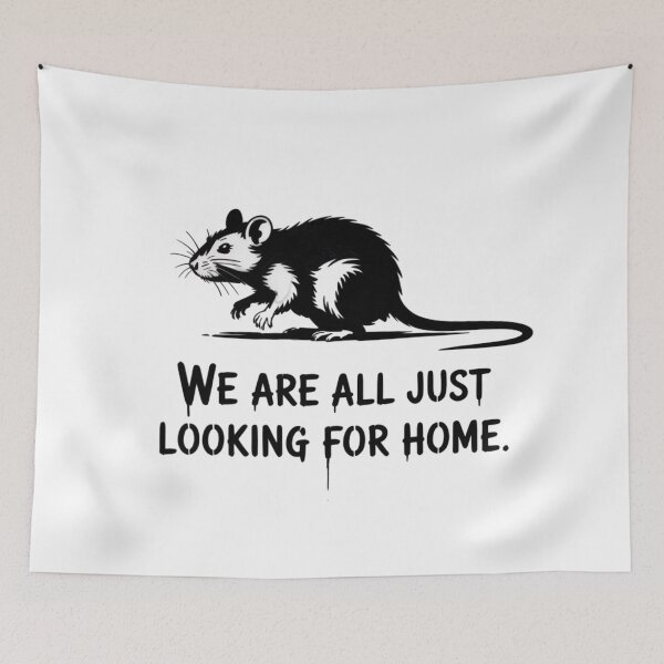 Item preview, Banksy Rat - We are all just looking for home. designed and sold by 123ks.