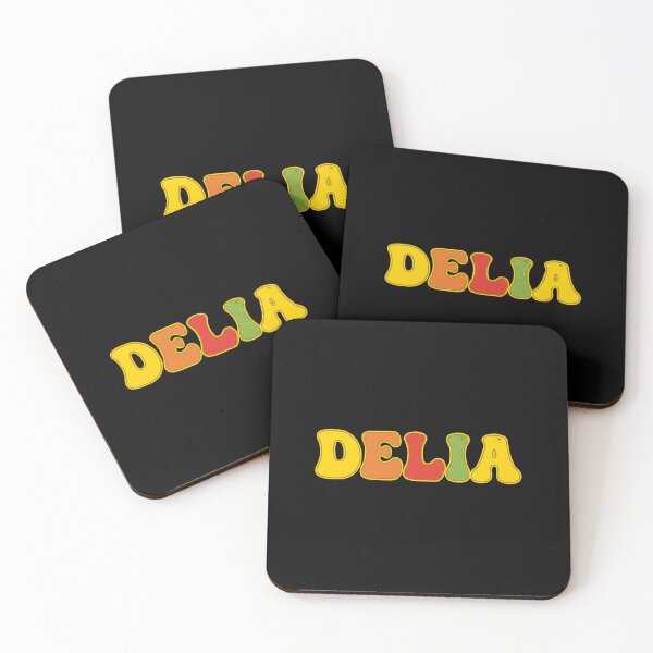 Item preview, ❤️ Delia Personalized Name Wavy Retro Shirt, Coffee Mug, Sticker Gift designed and sold by HelixPedia.