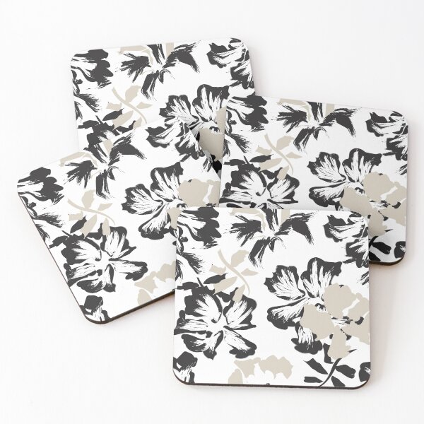 Item preview, Modern Abstract Floral - Black Ink Brushstroke Pattern designed and sold by Divichan.