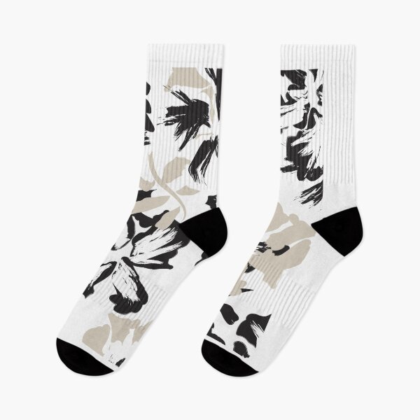 Item preview, Modern Abstract Floral - Black Ink Brushstroke Pattern designed and sold by Divichan.